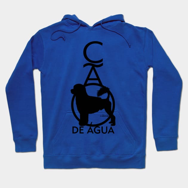 Portuguese Water Dog Standing Cao de Agua Hoodie by avondalealley